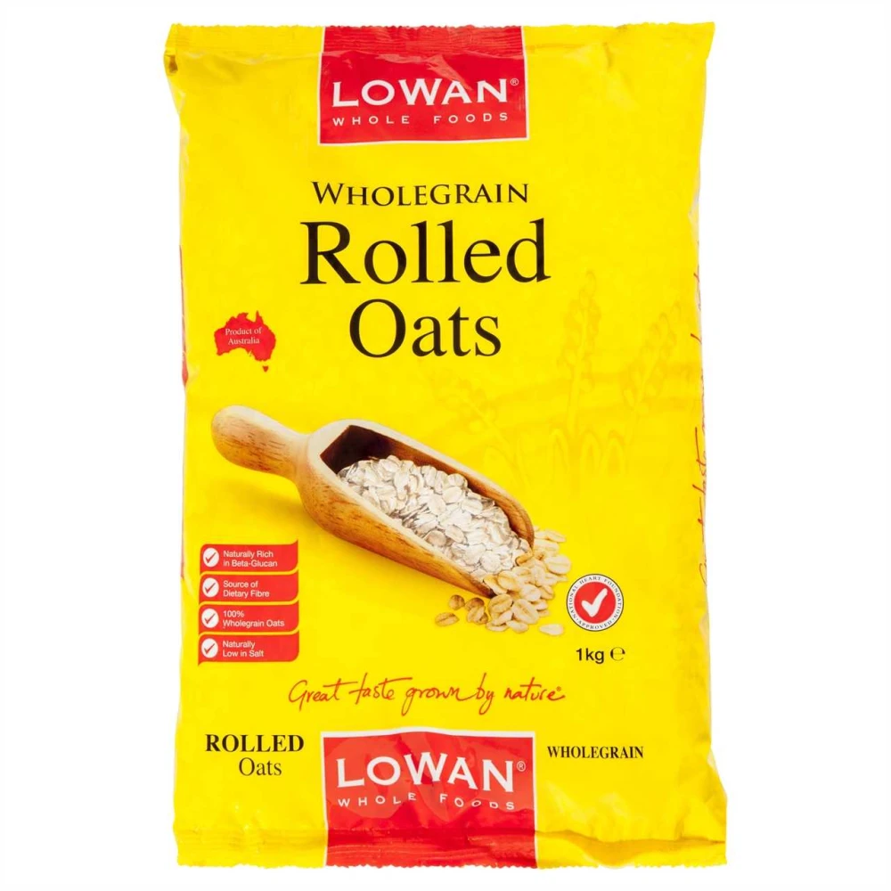 LOWAN WHOLE GRAIN ROLLED OATS 1KG