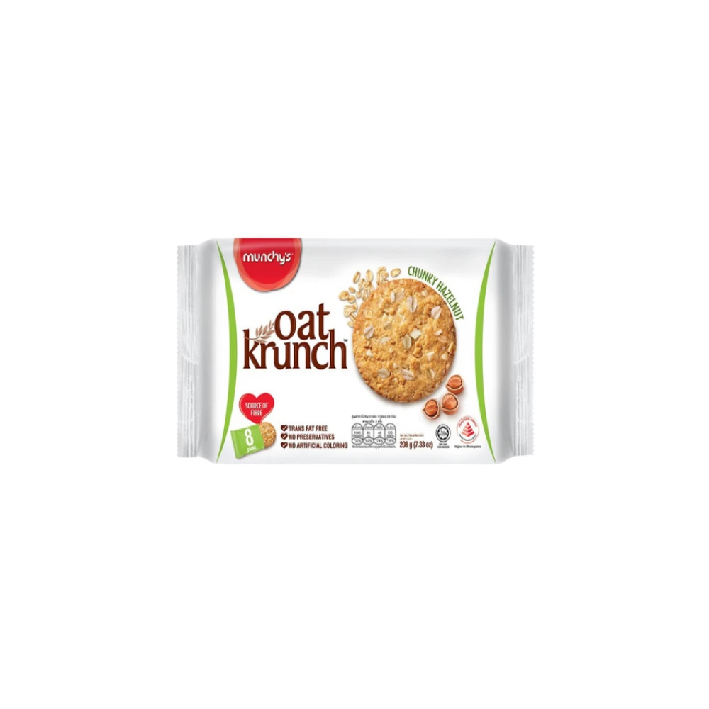 Munchys Oat Krunch Chunky Hazelnut 208gm MY