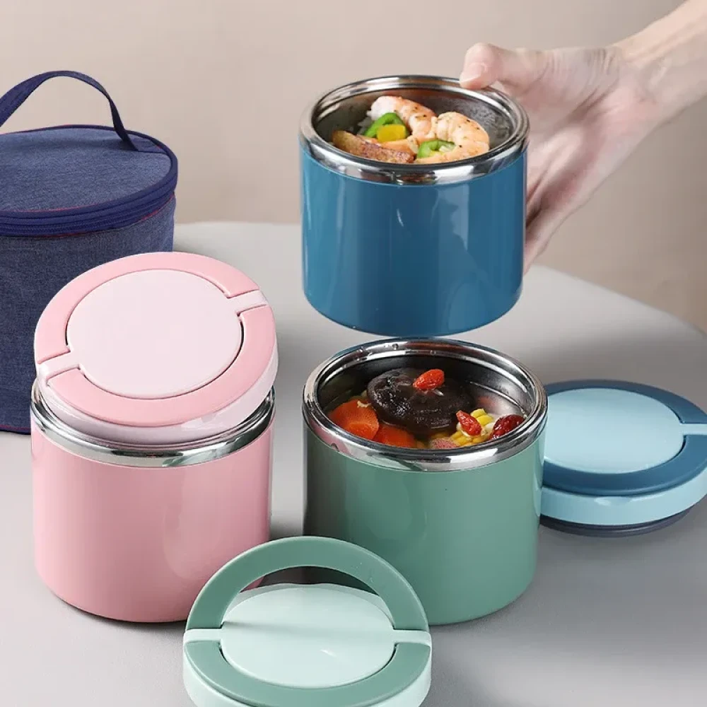 Stainless Steel Lunch Box with Double Handles